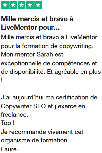 avis sur la formation livementor pour devenir copywriter